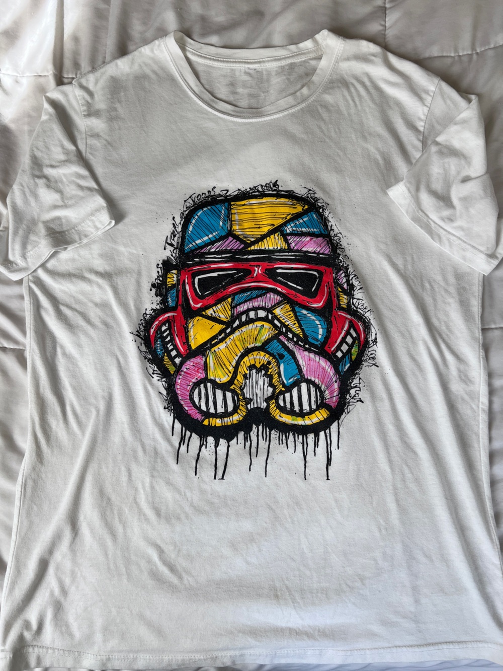 Vintage Star Wars Stromtrooper Graphic Tee Soft Cotton Blend